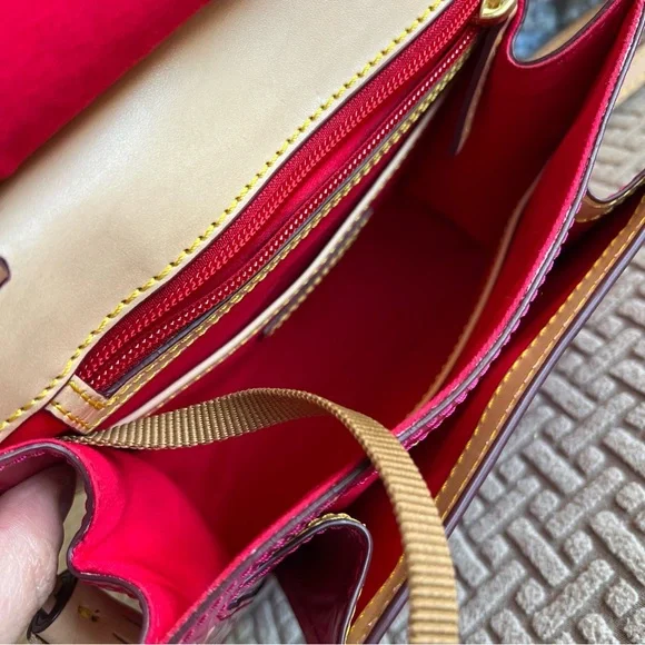 Dooney & Bourke Hot Pink Patent Leather Zip Crossbody Flap - Picture 7 of 16